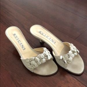 Vicini Floral Suede Banded Slide